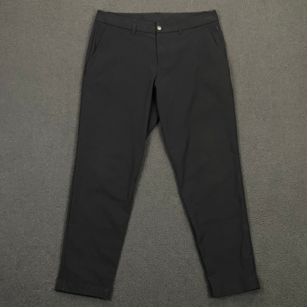 Lululemon ABC Classic-Fit 5 Pocket Pant Mens 33x28 Gray Warpstreme Chino Stretch